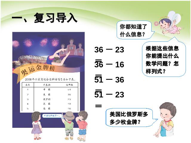 二年级上册数学（人教版）数学100以内的加法和减法(二):不退位减第4页