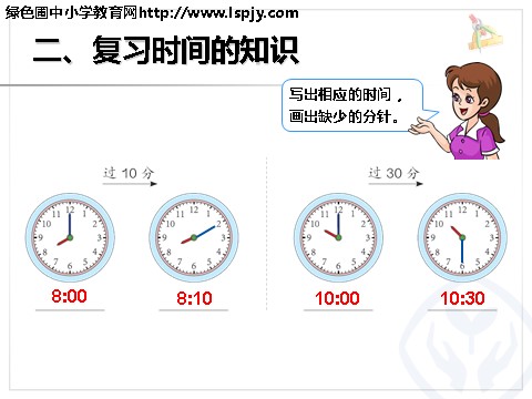 二年级上册数学（人教版）《9角的认识和时间的认识》课件第10页