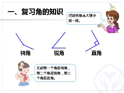 二年级上册数学（人教版）《9角的认识和时间的认识》课件第3页