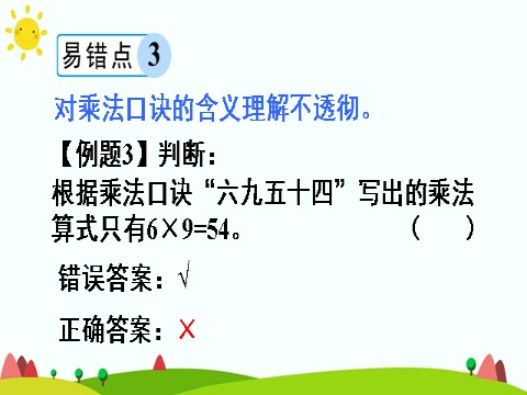 二年级上册数学（人教版）重点单元知识归纳与易错警示第10页