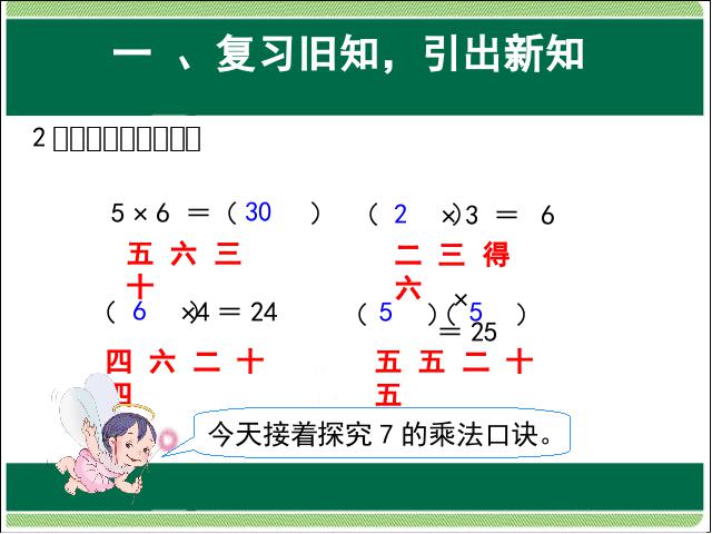 二年级上册数学（人教版）数学表内乘法(二)7的乘法口诀ppt比赛获奖教学课件第3页