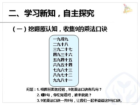 二年级上册数学（人教版）6.4  9的乘法口诀第3页