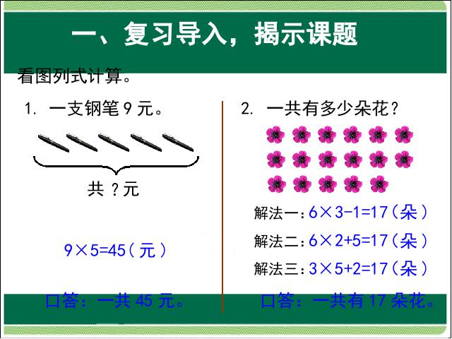 二年级上册数学（人教版）数学表内乘法(二)解决问题优质课ppt课件下载第2页