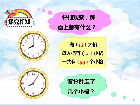 二年级上册数学（人教版）第一课 认识时分（课件）第3页