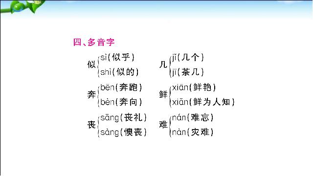 二年级下册语文语文优质课《总复习:第1单元》第5页