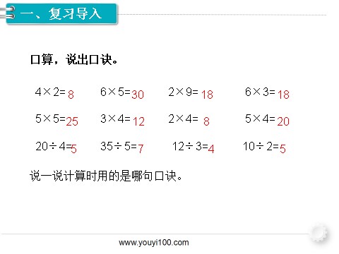 二年级下册数学（人教版）第9课时  用2~6的乘法口诀求商（2）第2页