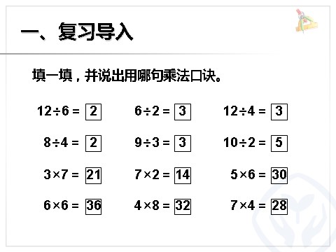 二年级下册数学（人教版）2.6  用2～6的乘法口诀求商2第2页