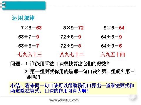 二年级下册数学（人教版）第2课时  用9的乘法口诀求商第4页