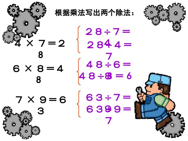 二年级下册数学（人教版）数学第四单元-《表内除法二―用7、8、9乘法口诀求商》ppt第4页