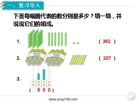 二年级下册数学（人教版）第3课时  1000以内数的认识（3）第2页