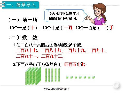 二年级下册数学（人教版）第2课时  1000以内数的认识（2）第2页