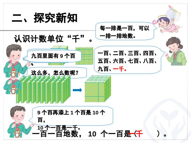 二年级下册数学（人教版）2014新数学第七单元-《万以内数的认识――1000以内第6页