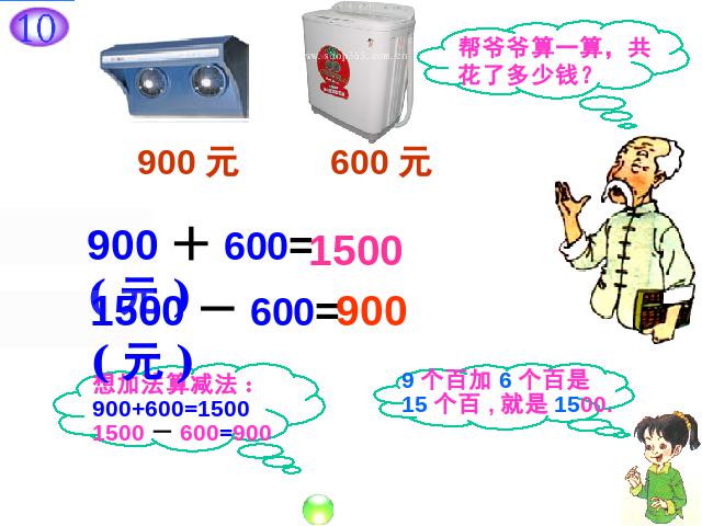 二年级下册数学（人教版）数学第七单元-《万以内数的认识――整百整千加减法》ppt教第8页