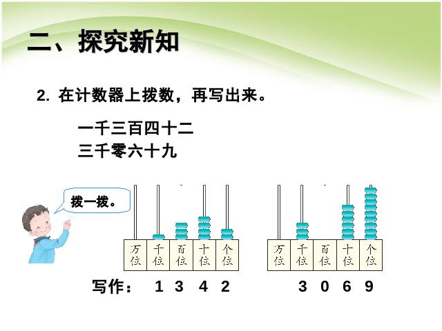 二年级下册数学（人教版）万以内数的认识:读数和写数(数学)第6页