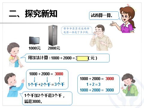 二年级下册数学（人教版）7.8  整十、整百、整千数加减法第3页