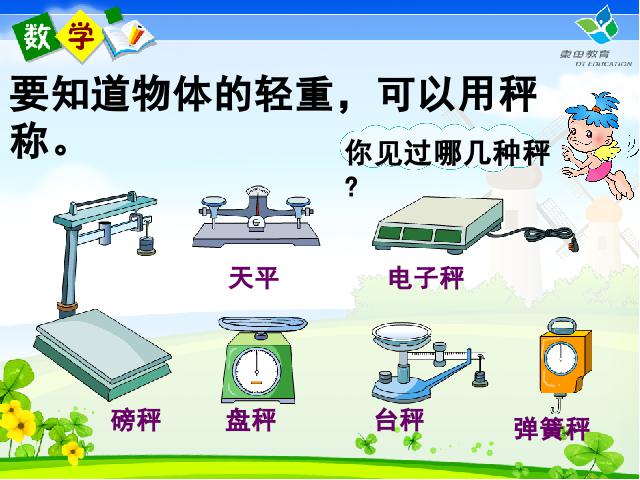 二年级下册数学（人教版）新数学第八单元ppt-《克与千克的认识》第3页