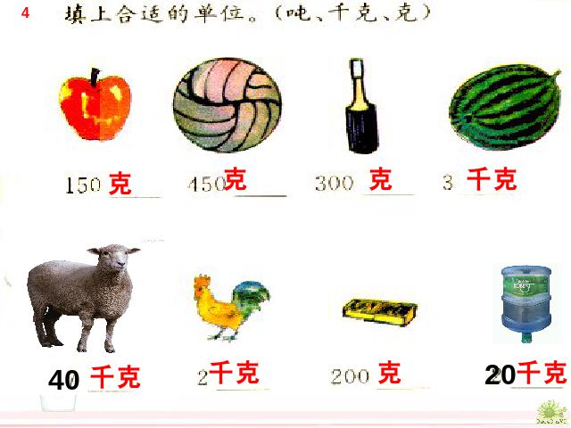 三年级上册数学（人教版）数学测量《吨的认识》（）第3页