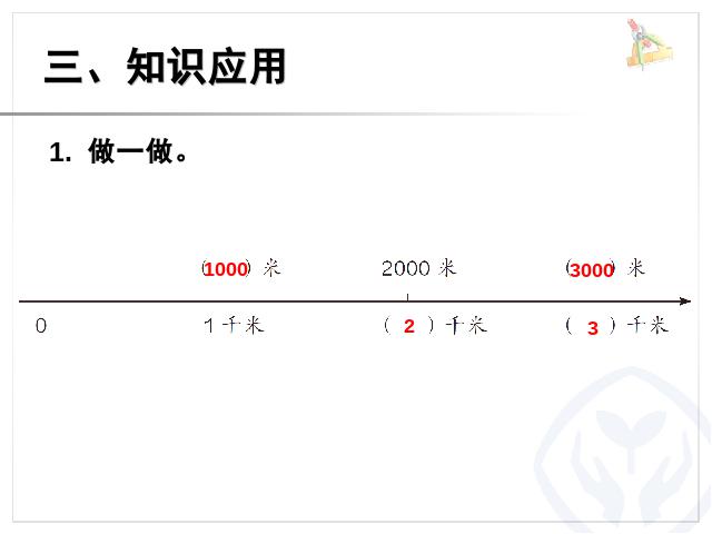 三年级上册数学（人教版）数学测量:千米与米的单位换算教研课第7页