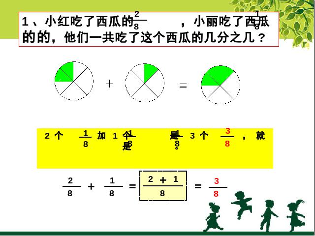 三年级上册数学（人教版）数学《分数的简单计算》()第6页