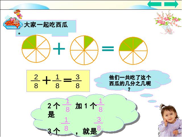 三年级上册数学（人教版）数学《分数的简单计算》（）第4页