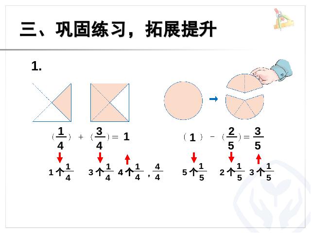 三年级上册数学（人教版）数学减去一个分数教研课第4页