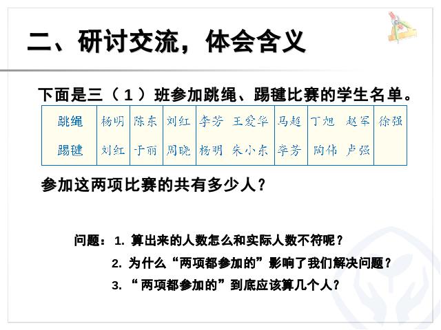 三年级上册数学（人教版）数学广角集合优质课第3页