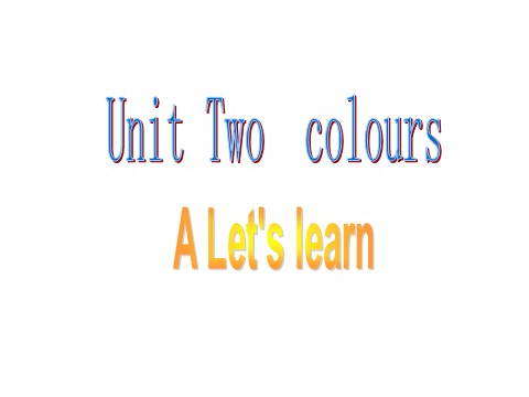 三年级上册英语(PEP版)unit 2 colours (2)第1页
