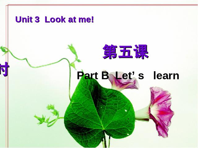 三年级上册英语(PEP版)PEP英语《Look at me第五课时》ppt原创课件（）第1页