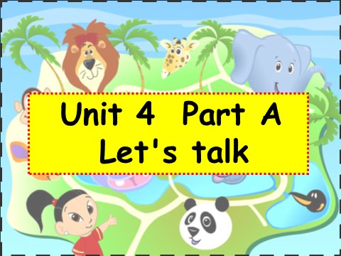 三年级上册英语(PEP版)Unit4 A lets talk第1页