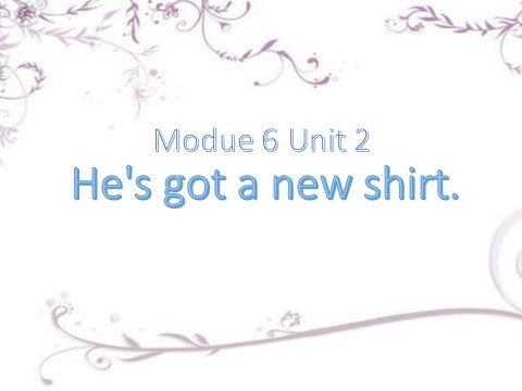 三年级上册英语（外研一起点）Module 6 Unit 2 He's got a new shirt.课件3第1页