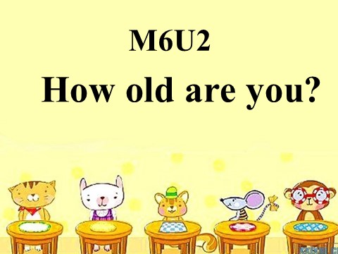 三年级上册英语（外研三起点）Module 6Unit 2 How old are you》PPT课件 (2)外研三年级起点三年级上册《第1页