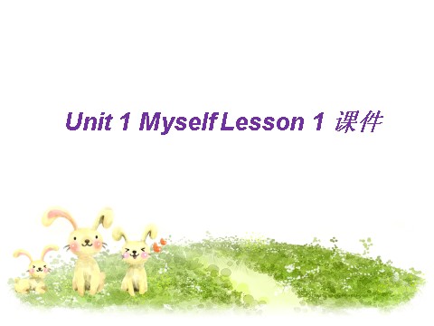 三年级上册英语（SL版）Unit 1 Myself Lesson 1 课件 1第1页