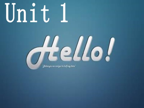 三年级上册英语（湘少版）湘少版英语三上《Unit 1 Hello》ppt课件3第1页