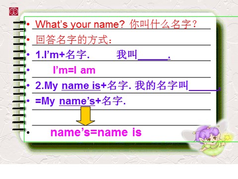 三年级上册英语（湘少版）三上《Unit 3 What’s your name》ppt课件1第8页