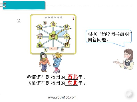 三年级下册数学（人教版）第4课时 简单的路线图第8页