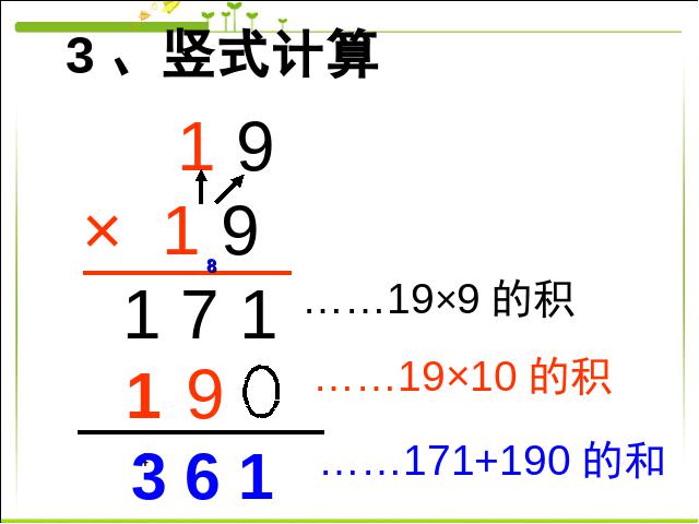 三年级下册数学（人教版）《两位数乘两位数笔算乘法》教研课第7页