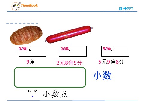 三年级下册数学（人教版）7.1认识小数1第10页