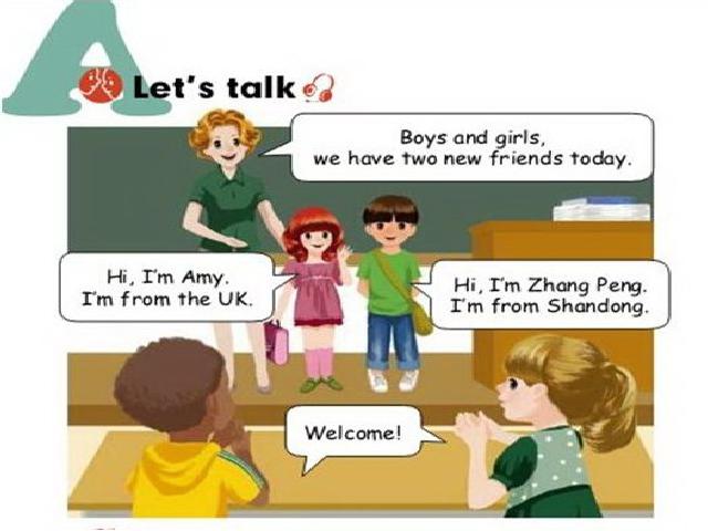 三年级下册英语(PEP版)PEP新版 Welcome back to school A let's talk课件ppt第9页
