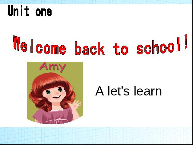 三年级下册英语(PEP版)PEP《Welcome back to school A let's learn》第1页