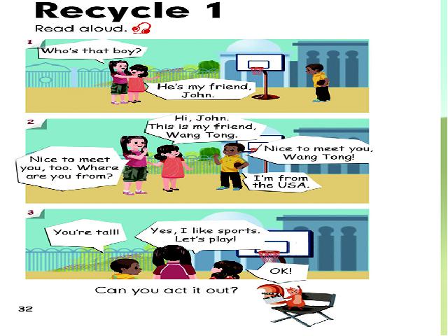 三年级下册英语(PEP版)《Recycle 1》课件ppt(新版pep英语）第6页