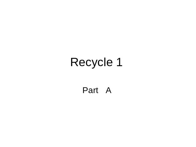 三年级下册英语(PEP版)PEP英语《Recycle 1第一课时》下载第1页
