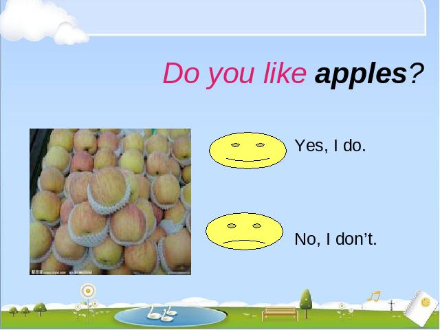 三年级下册英语(PEP版)Unit 5 Do you like pears? A B let's learn 第5页