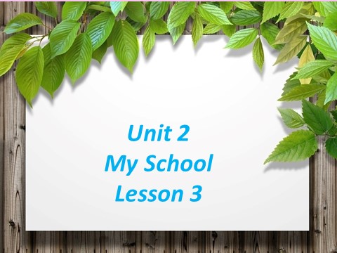 三年级下册英语（SL版）Unit 2 My School Lesson 3 课件 2第1页