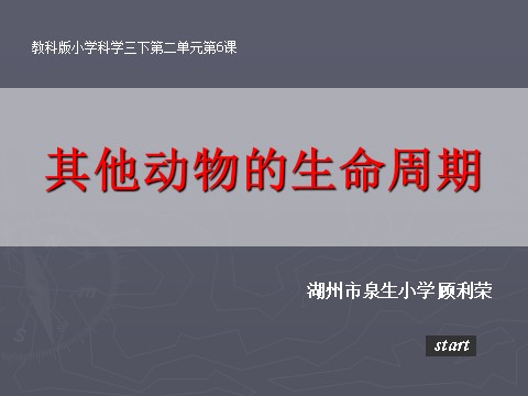 三年级下册科学（教科版）科学2.6其他动物的生命周期ppt教学课件第1页