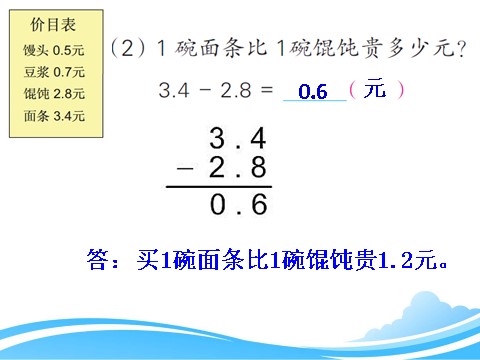 三年级下册数学（苏教版）数学精品简单的小数加减法ppt课件第7页