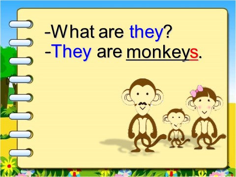 三年级下册英语（外研版三起点）优质课Module2 Unit1 They're monkeysppt课件第5页