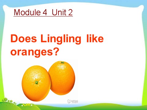 三年级下册英语（外研版三起点）外研版Does Lingling like orangesppt课件第1页