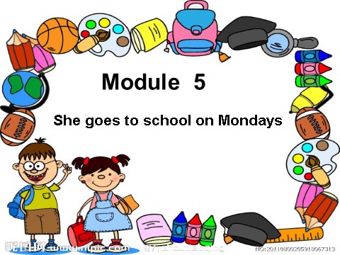 三年级下册英语（外研版三起点）Unit1 She goes to school on Mondaysppt课件第1页