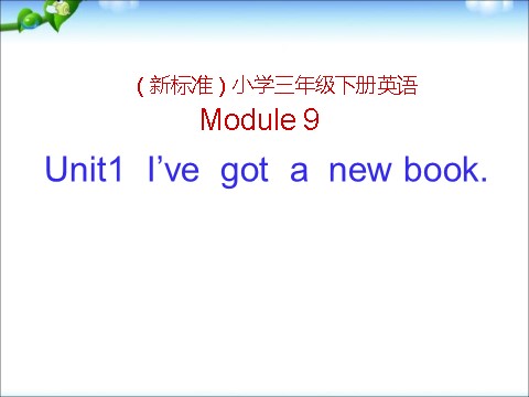 三年级下册英语（外研版三起点）优质课Module9 Unit1 I've got a new bookppt课件第1页