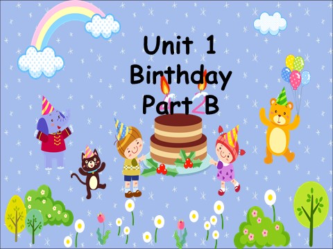 三年级下册英语（闽教版）Unit1 Birthday PartB课件1第1页